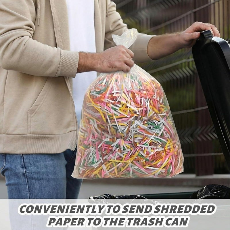 YooNotee 200 Pcs Shredder Bags Large Gallon Size Paper Shredder Bags for Home Office Paper Trash Shredded Materials(23.62 x 27.56 Inches) - Image 5